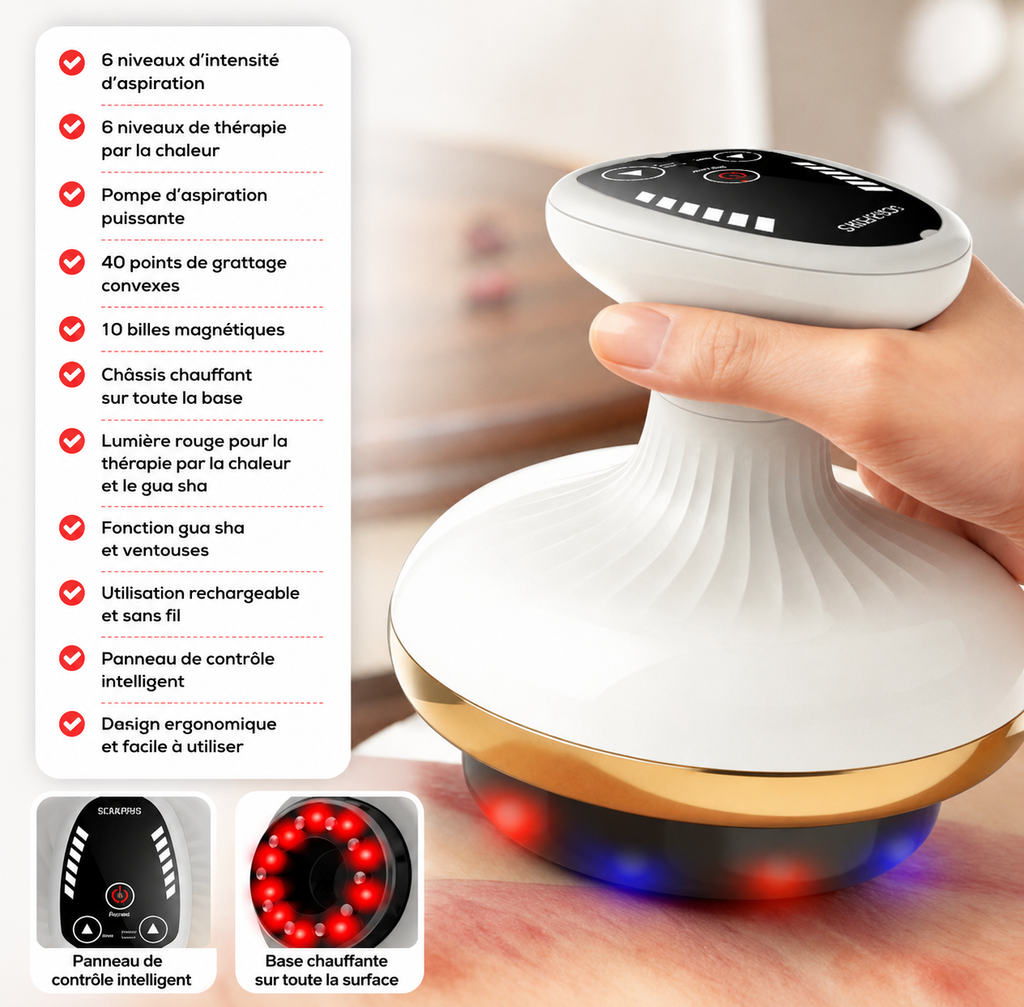 Appareil de massage à ventouses chauffantes