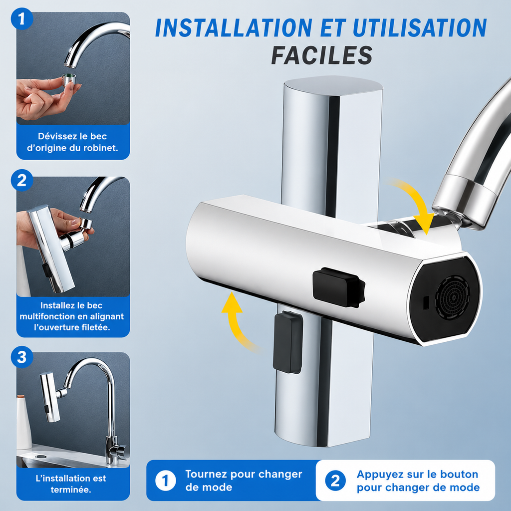 Embout de robinet rotatif 360°