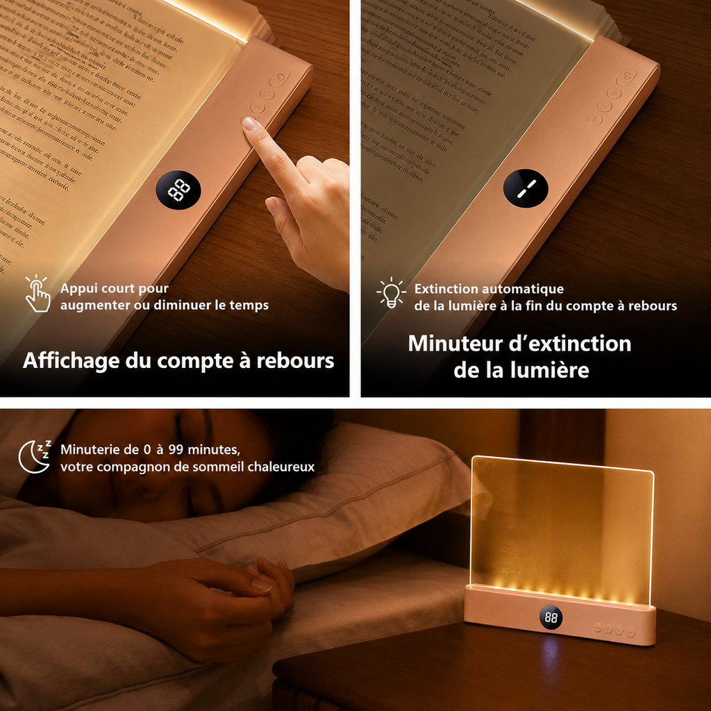 Lampe de lecture LED à pince – Rechargeable USB