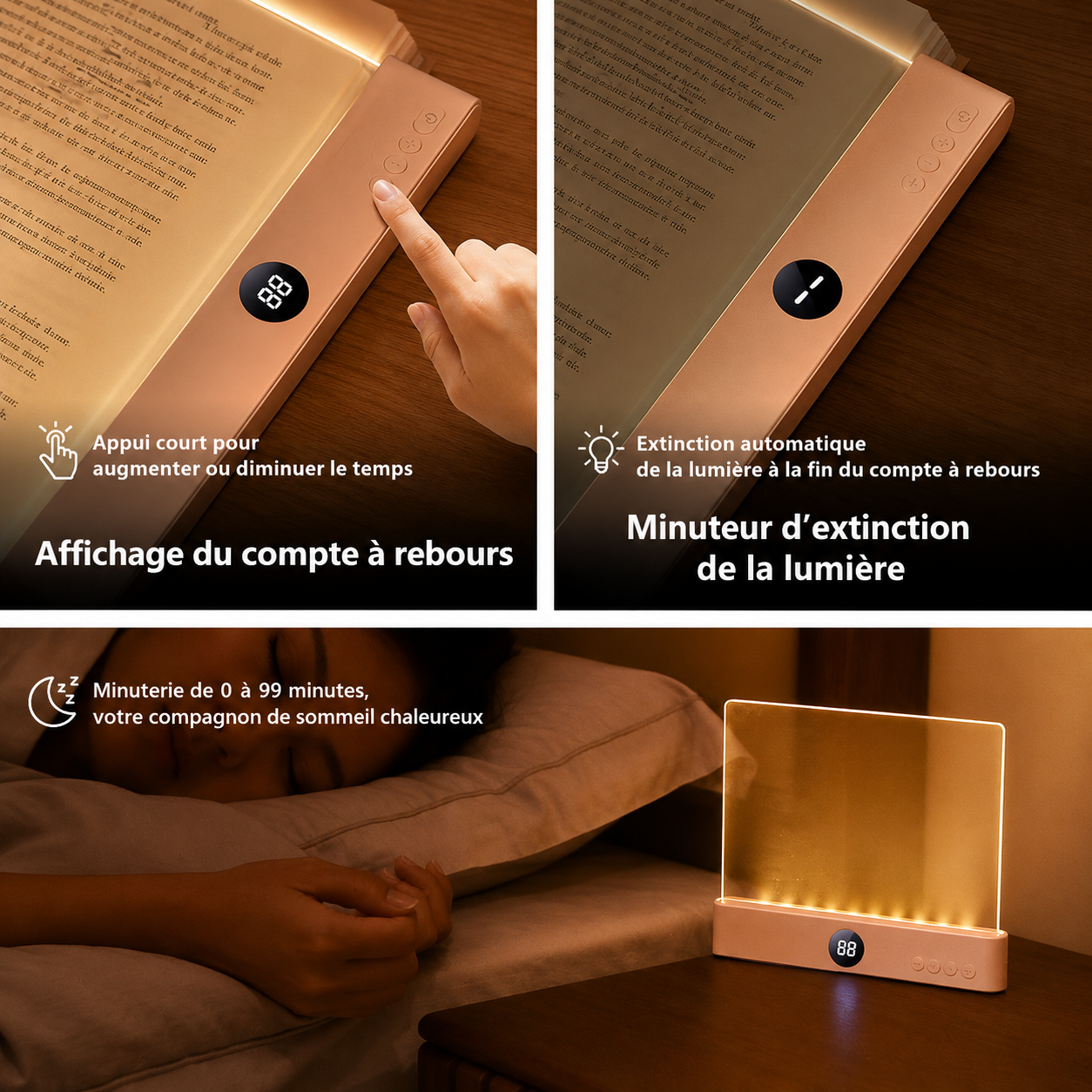 Lampe de lecture LED à pince – Rechargeable USB