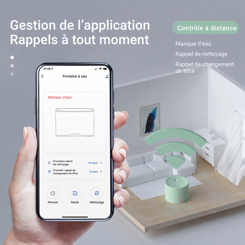 Fontaine intelligente PurrFlow Aqua Connect™