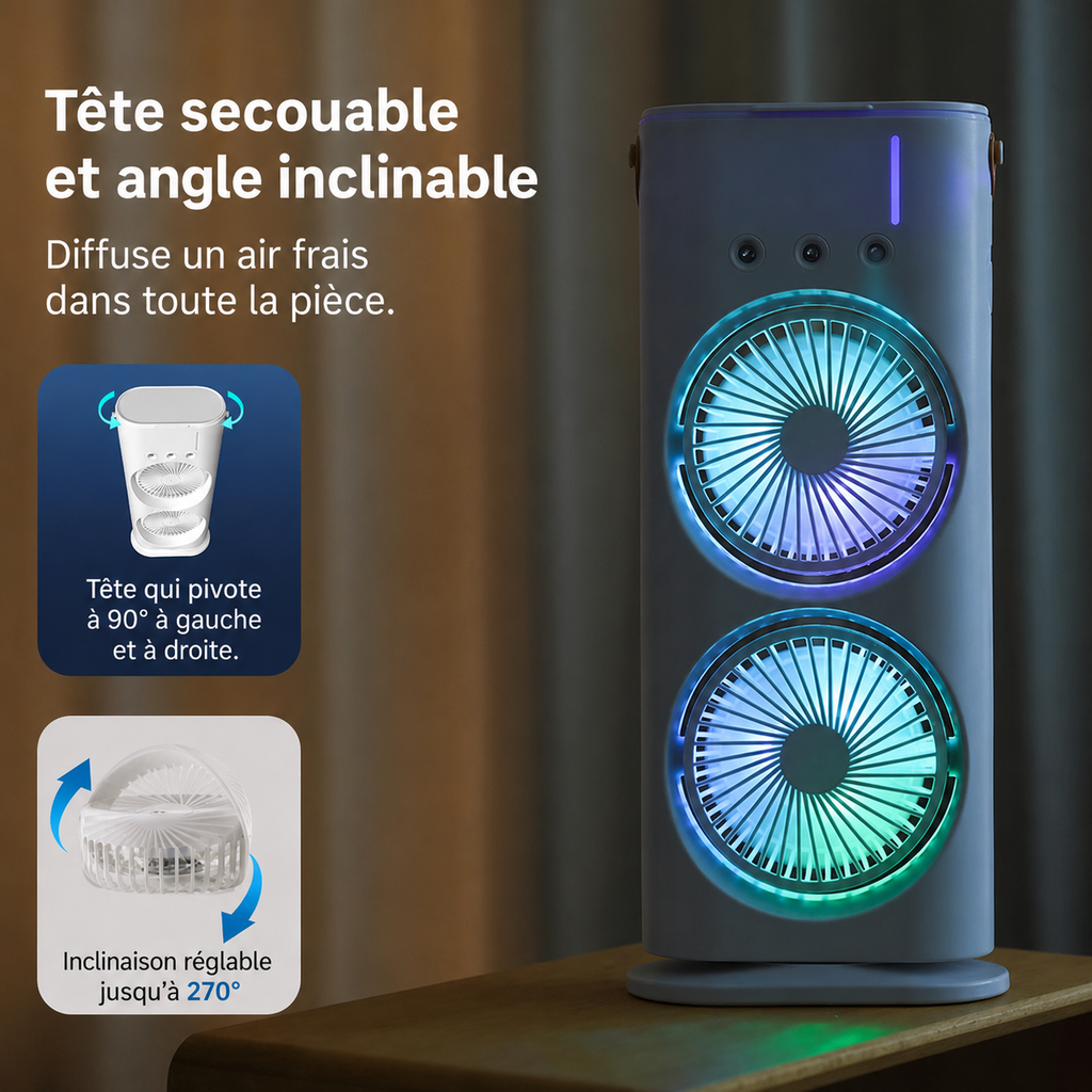 Ventilateur brumisateur portable