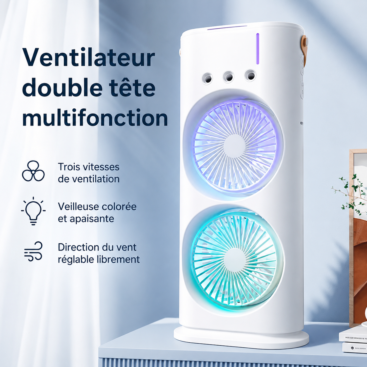 Ventilateur brumisateur portable